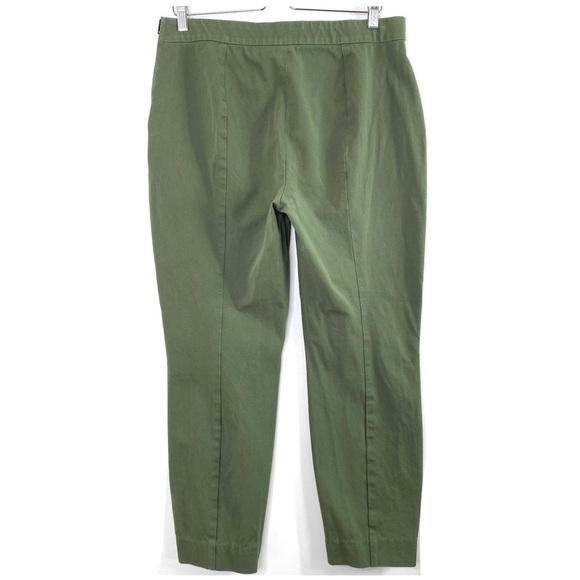 EVERLANE Everlane The Side-Zip Stretch Cotton Ankle legs Pant In Green - Picture 5 of 10